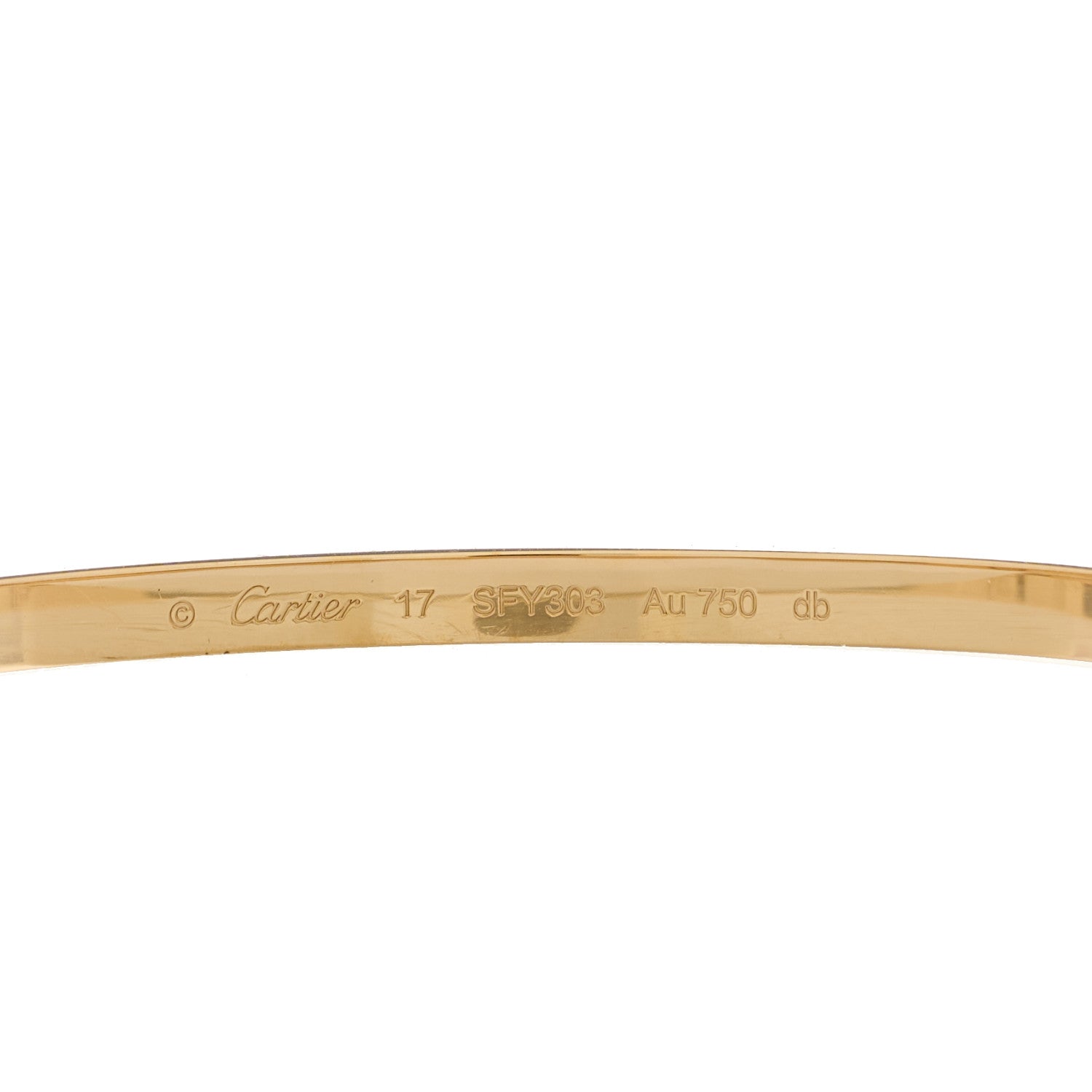 Cartier 18K Yellow Gold Small LOVE Bracelet 17 3 of 8