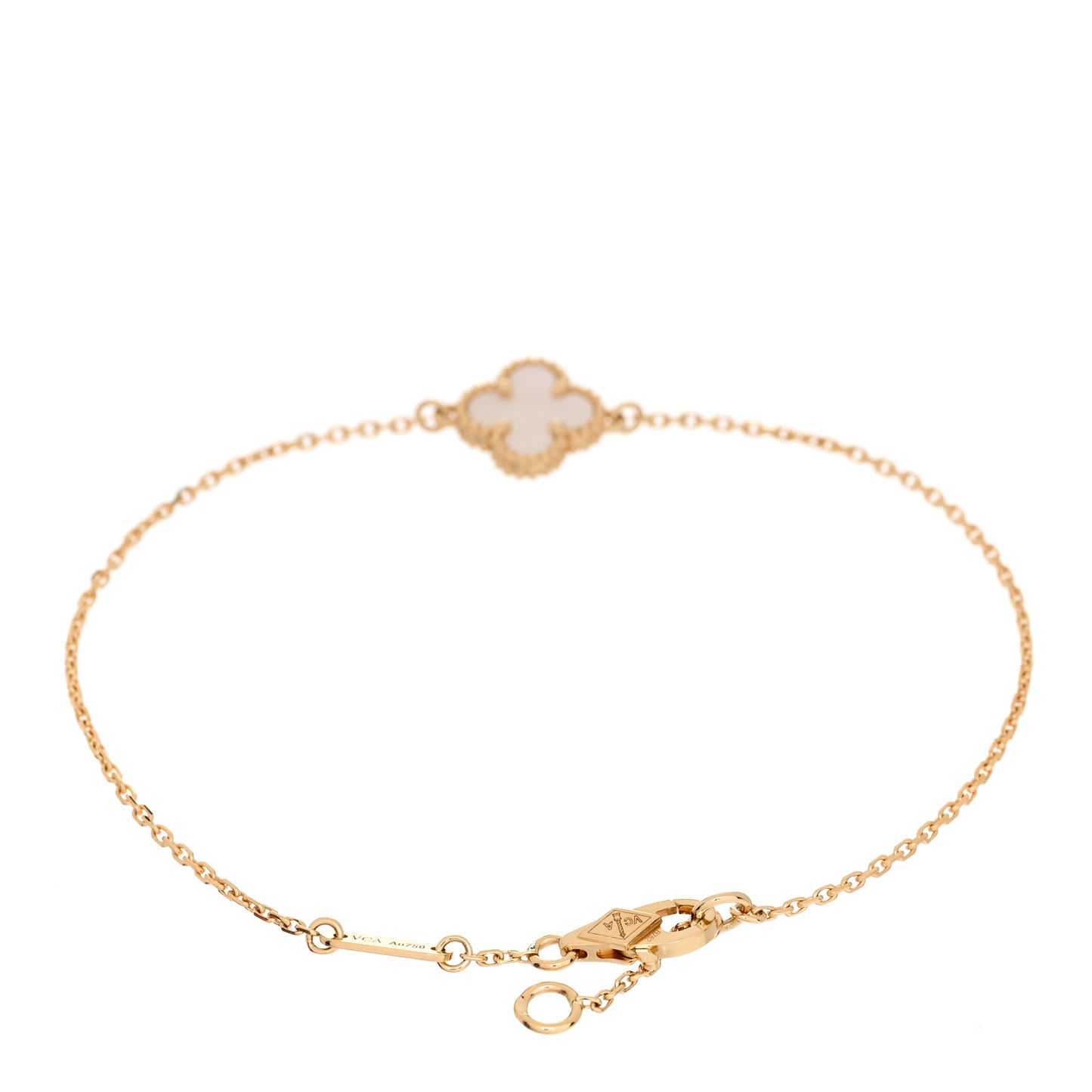 18K Yellow Gold Mother of Pearl Sweet Alhambra Bracelet