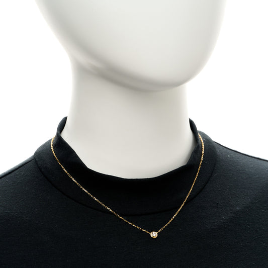 18K Yellow Gold Diamond LM D'Amour Pendant Necklace