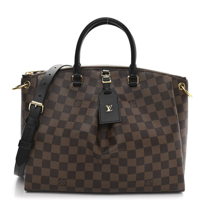 Louis Vuitton Damier Ebene Odeon Tote MM Black 1 of 9