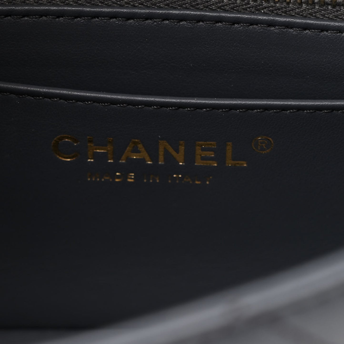 Lambskin Quilted Mini Rectangular Pearl Crush Flap Dark Grey