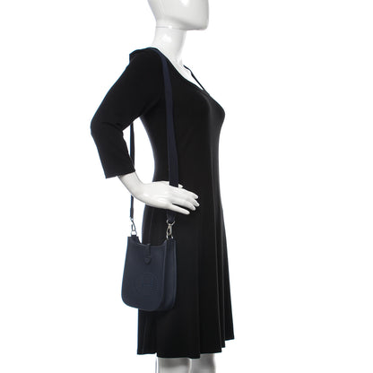 Hermes Taurillon Clemence Evelyne TPM Bleu Nuit 2 of 11