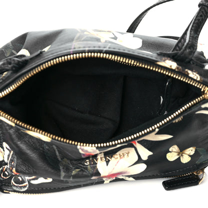 Givenchy Lambskin Magnolia and Moth Print Mini Pandora Black 4 of 9