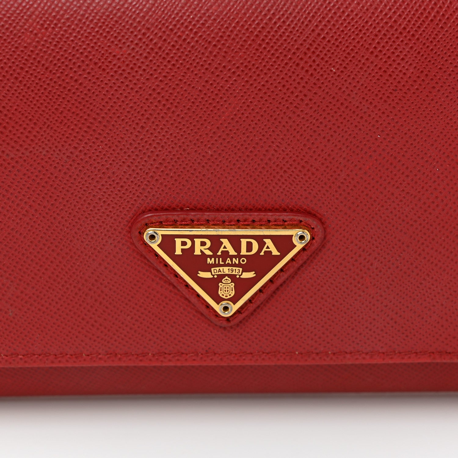 Prada Saffiano Metal Continental Flap Wallet Fuoco 9 of 11