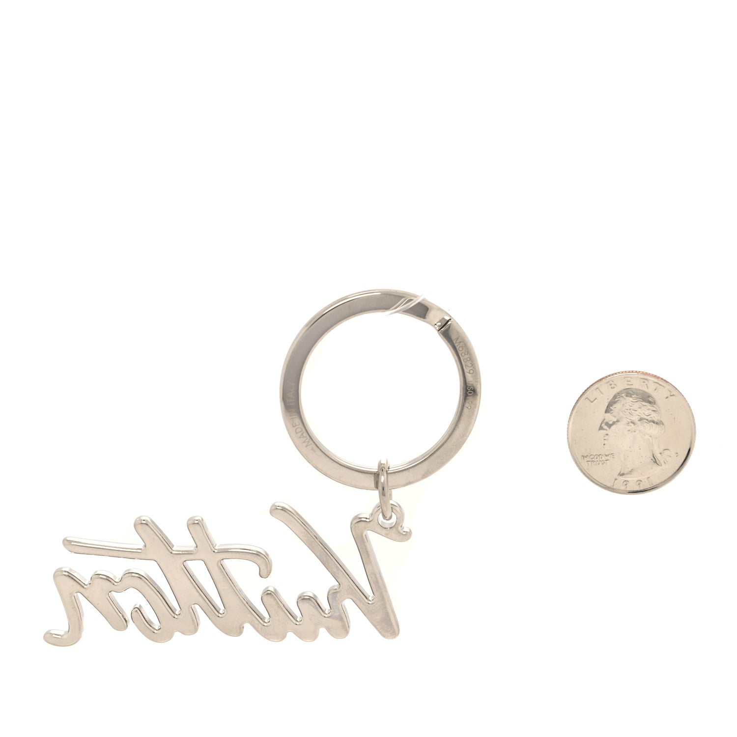 Louis Vuitton Metal Autograph Key Holder Silver 2 of 4