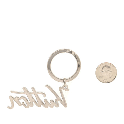 Louis Vuitton Metal Autograph Key Holder Silver 2 of 4