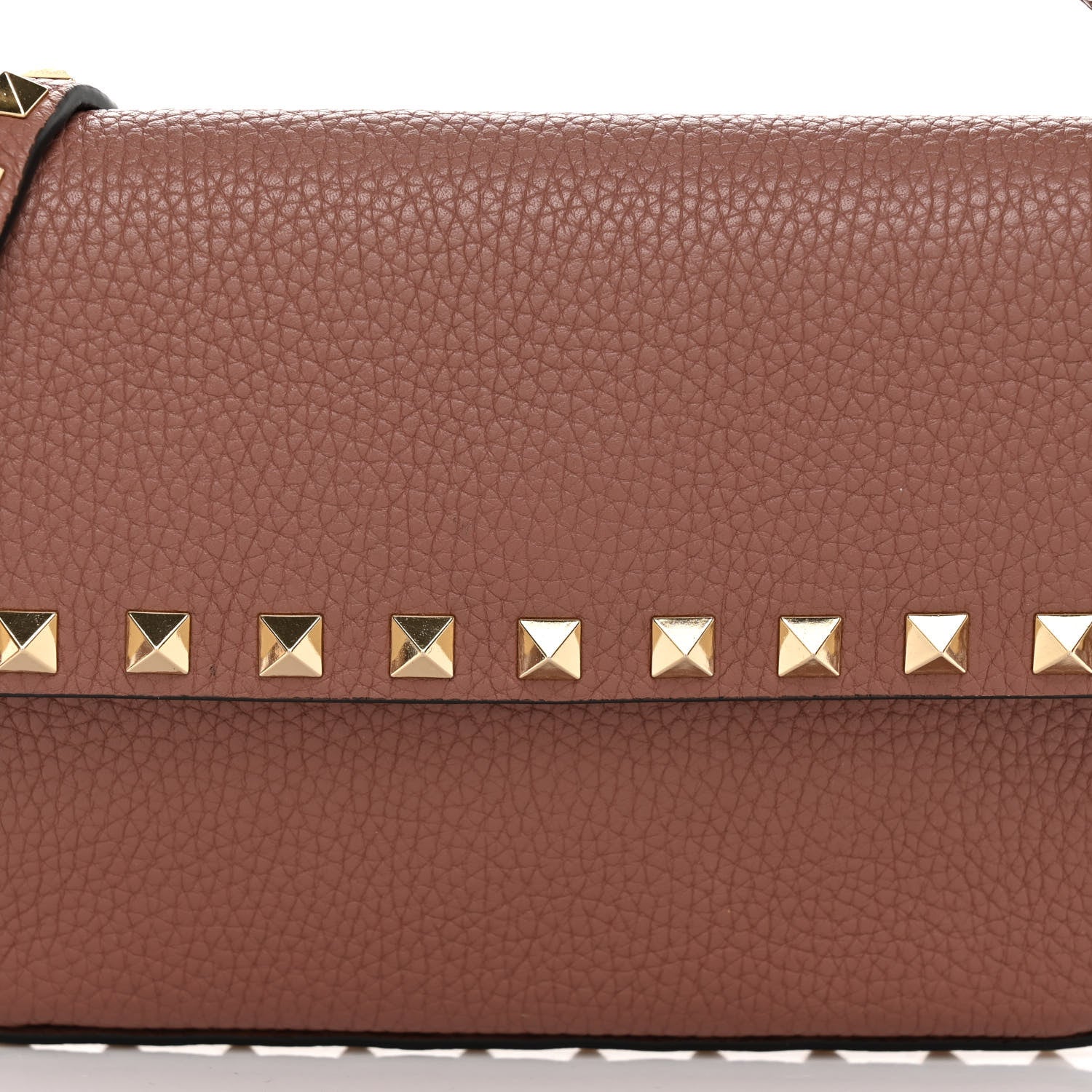 Valentino Garavani Grainy Calfskin Rockstud Crossbody Pouch Poudre 7 of 9