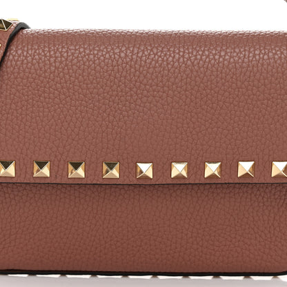 Valentino Garavani Grainy Calfskin Rockstud Crossbody Pouch Poudre 7 of 9
