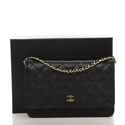 Chanel Caviar Quilted Wallet On Chain WOC Black 12 of 12