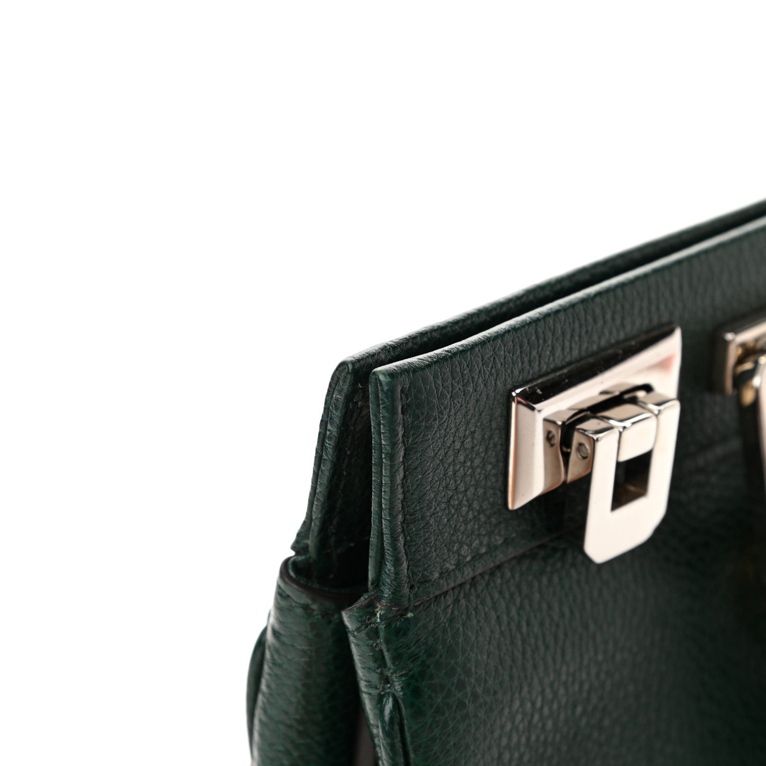 Gucci Grainy Calfskin Small Zumi Top Handle Bag Vintage Green 11 of 12
