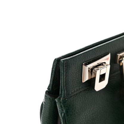 Gucci Grainy Calfskin Small Zumi Top Handle Bag Vintage Green 11 of 12