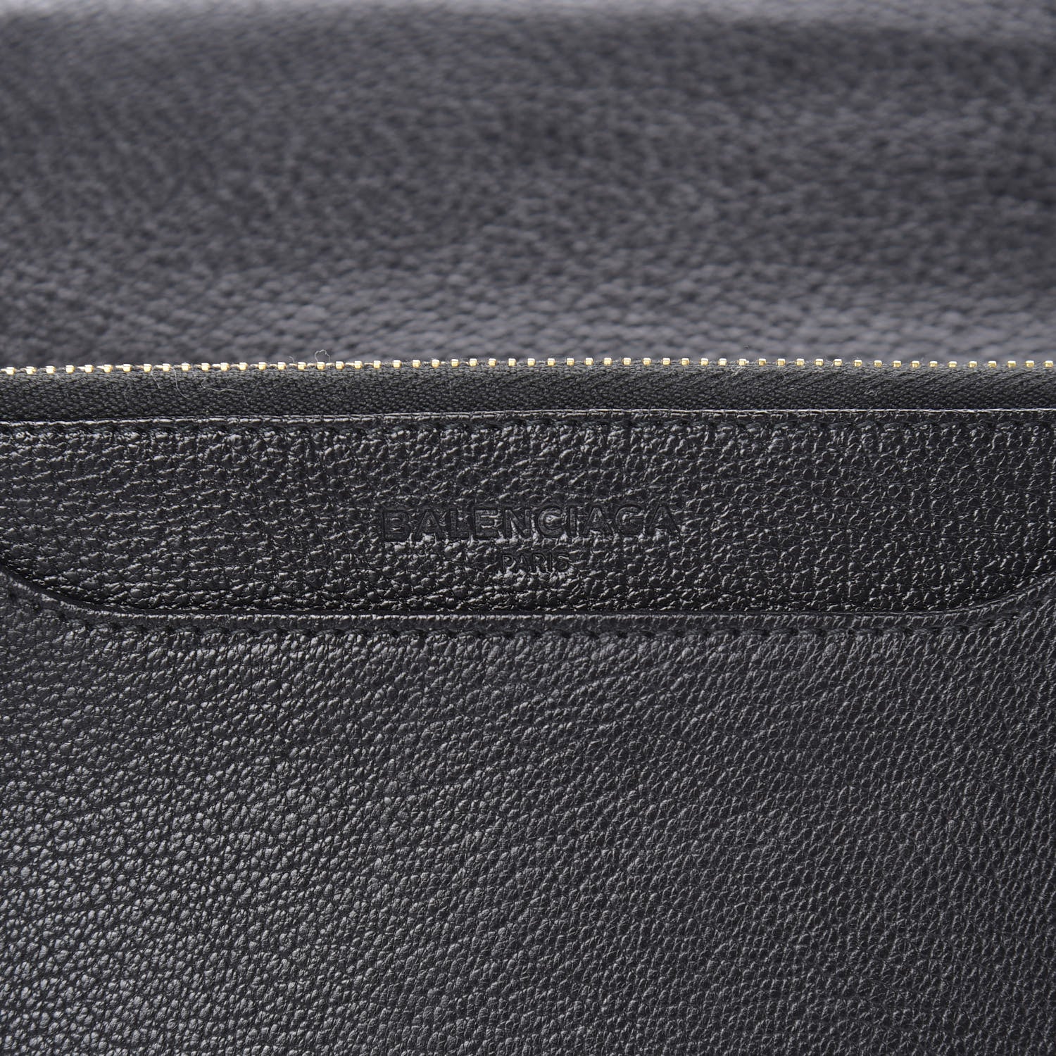 Balenciaga Chevre Gold Metallic Edge Hardware Wallet On Chain Black 6 of 10