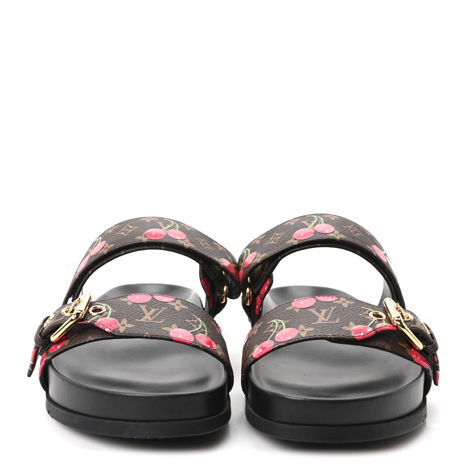 Louis Vuitton LV X TM Monogram Cerises Bom Dia Comfort Mule Sandals 39 3 of 10