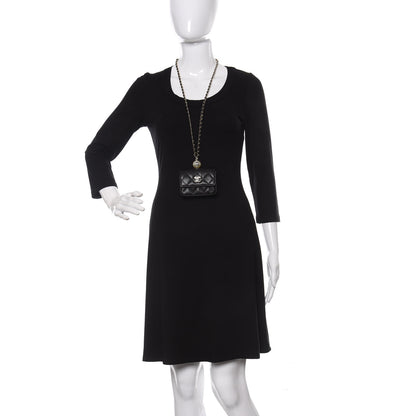 Chanel Caviar Quilted Pearl Card Holder On Chain Black 2 of 11