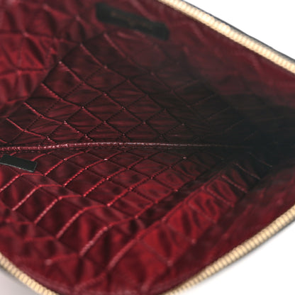 Chanel Aged Calfskin Lucky Charms Quilted Medium Reissue Cosmetic Case Black 5 of 8