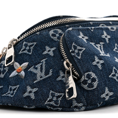 Louis Vuitton Monogram Flower Denim Rush Bumbag Blue 8 of 10