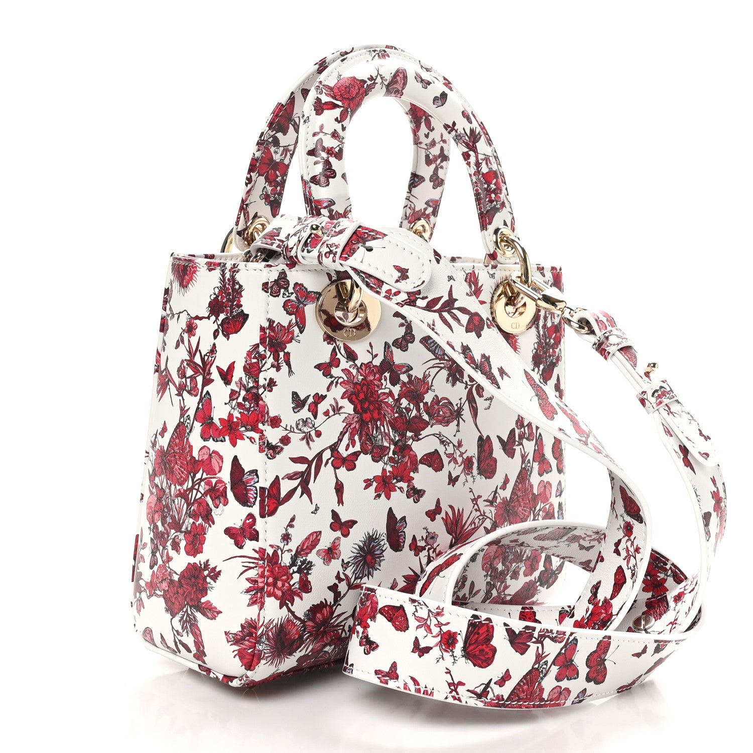 Christian Dior Calfskin Le Coeur Des Papillons Small My ABCDior Lady Dior White Multicolor 3 of 10