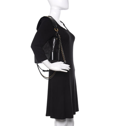 Chanel Aged Smooth Calfskin Quilted Medium Gabrielle Logo Hobo Black 3 of 11