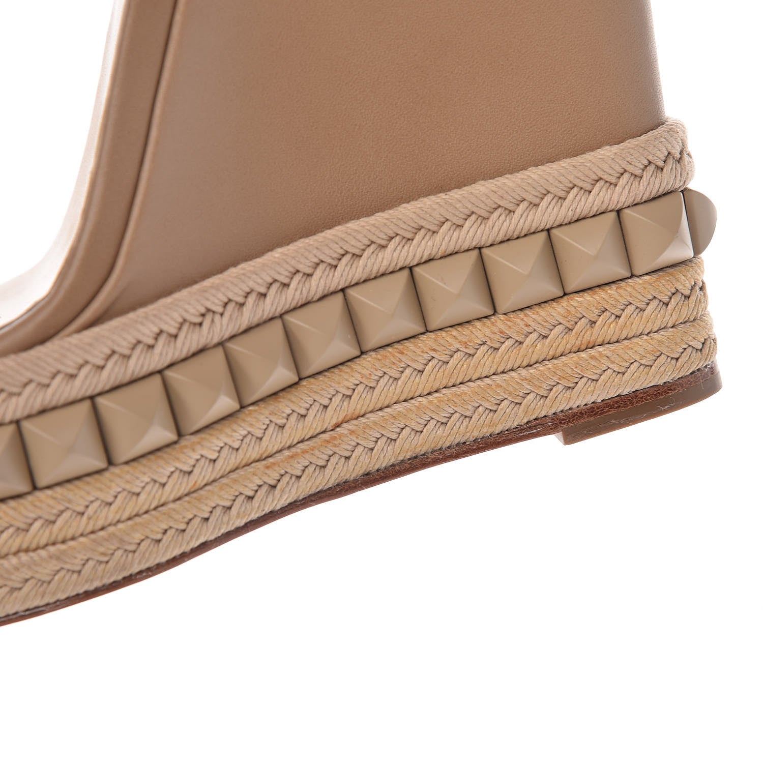 Christian Louboutin Calfskin Rope Cataclou 140 Wedge Sandals 40 Nude 20 of 21