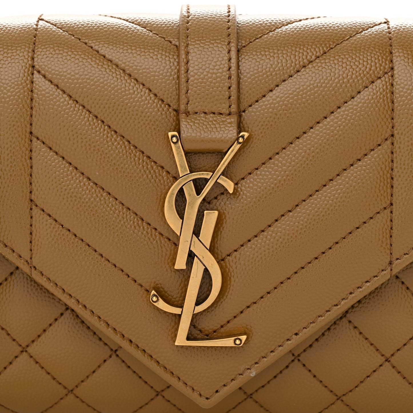 Grain De Poudre Textured Mixed Matelasse Triquilt Small Monogram Satchel Old Oil
