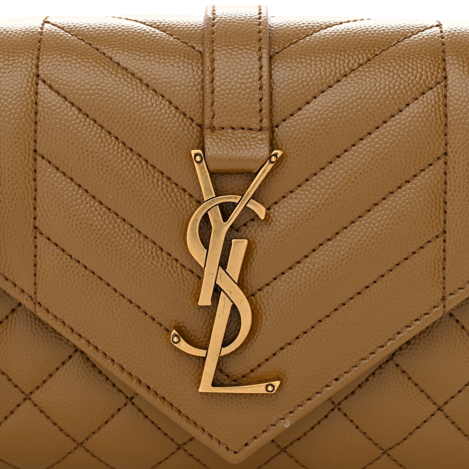 Saint Laurent Grain De Poudre Textured Mixed Matelasse Triquilt Small Monogram Satchel Old Oil 8 of 11