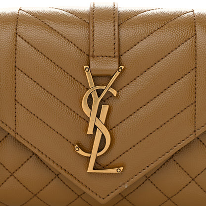Saint Laurent Grain De Poudre Textured Mixed Matelasse Triquilt Small Monogram Satchel Old Oil 8 of 11