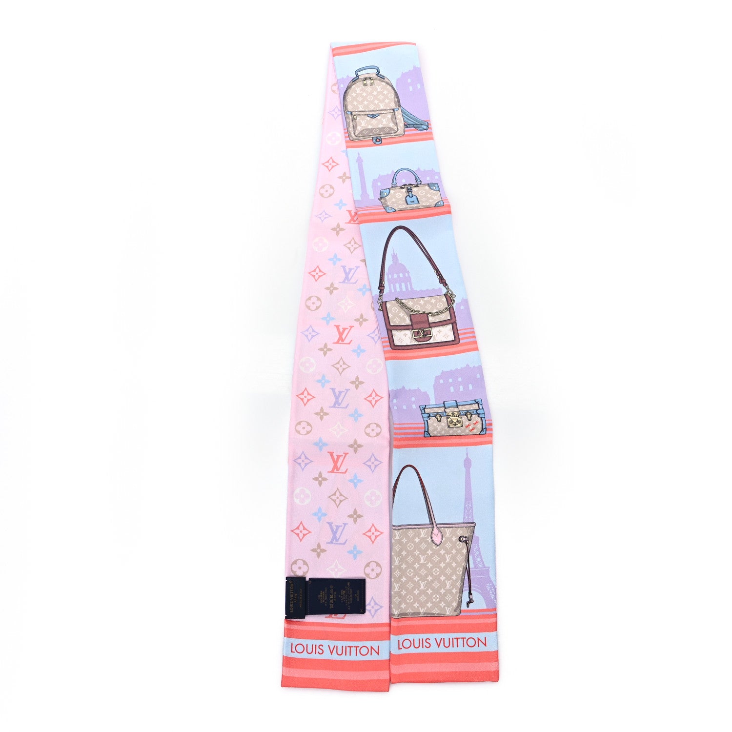 Louis Vuitton Silk Monogram Skyline Bandeau Rose Clair 2 of 3