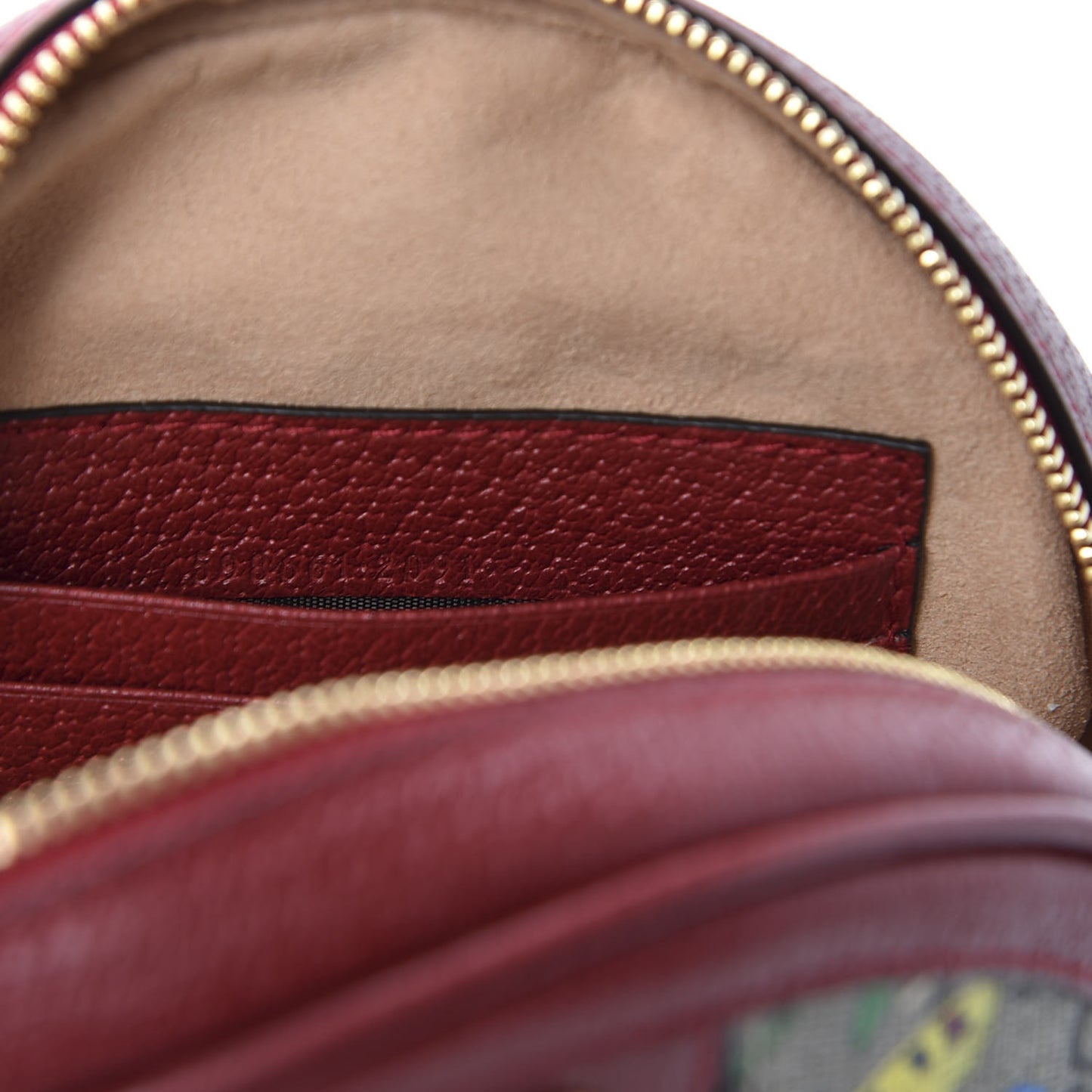 GG Supreme Monogram Web Flora Mini Ophidia Round Backpack Red