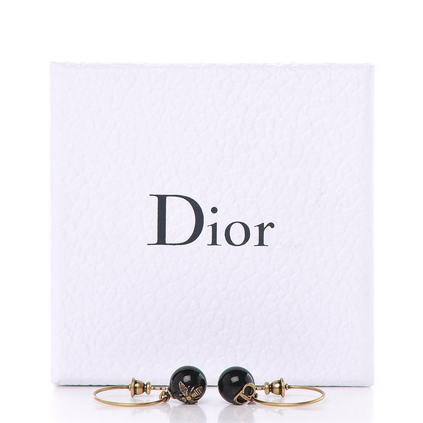 Mise En Dior Tribal Hoop Earrings Black