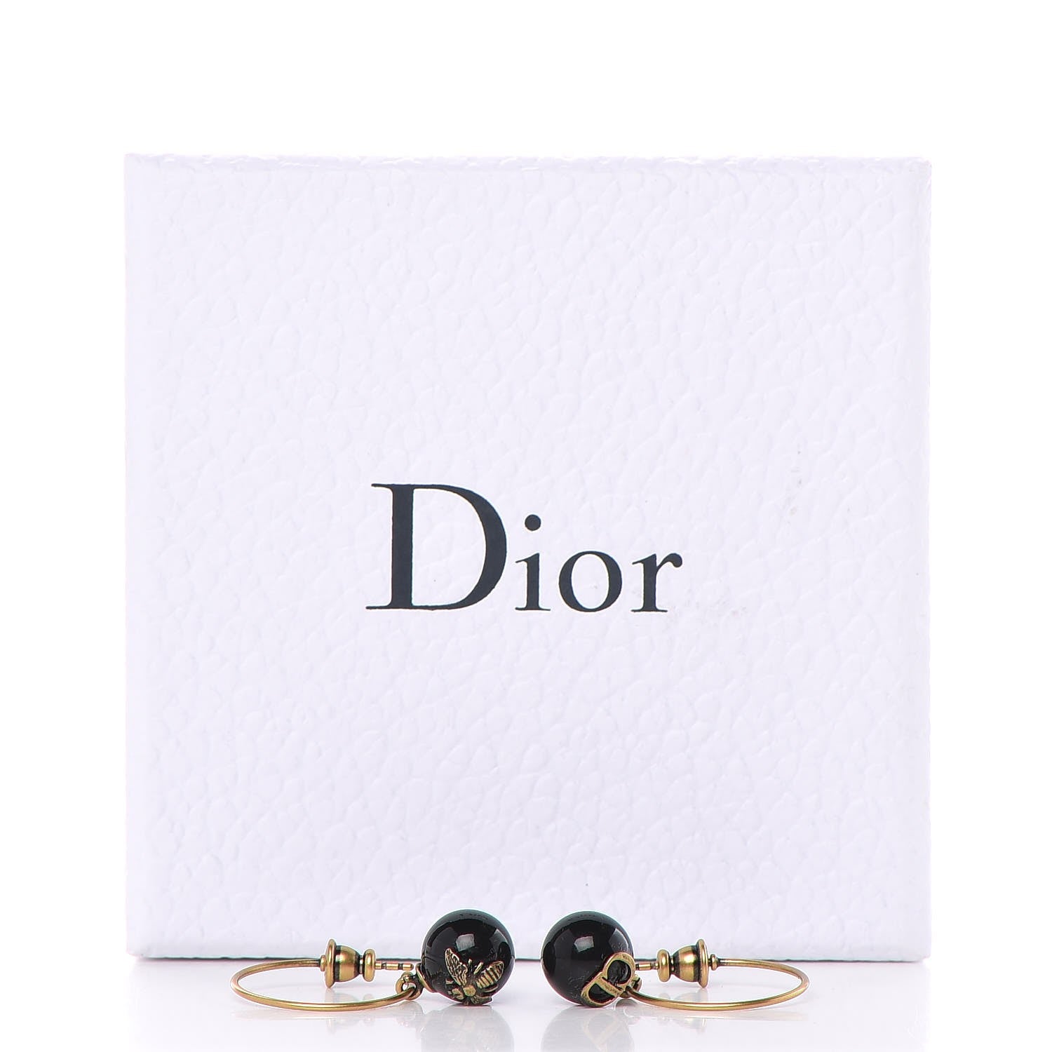 Christian Dior Mise En Dior Tribal Hoop Earrings Black 4 of 4
