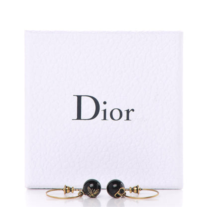 Christian Dior Mise En Dior Tribal Hoop Earrings Black 4 of 4