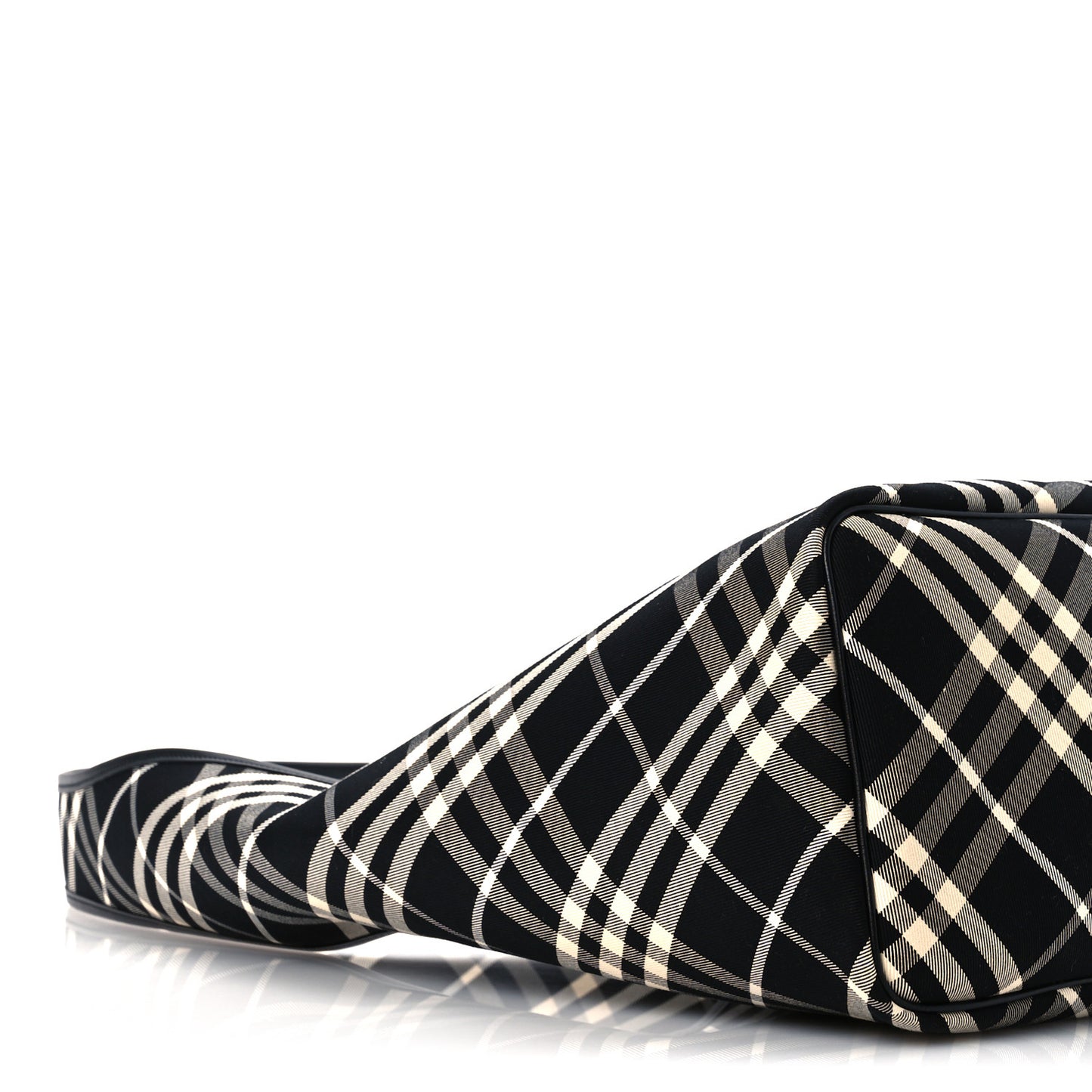 Canvas Check Large Shoulder Bag Black Calico