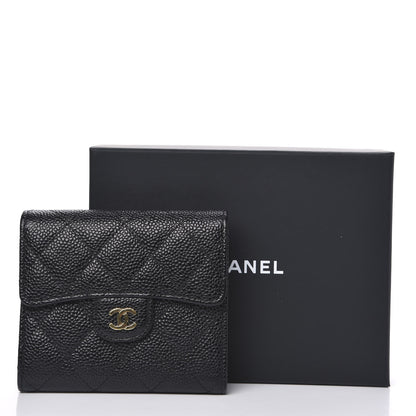 Chanel Caviar Quilted Compact Flap Wallet Black 9 of 9