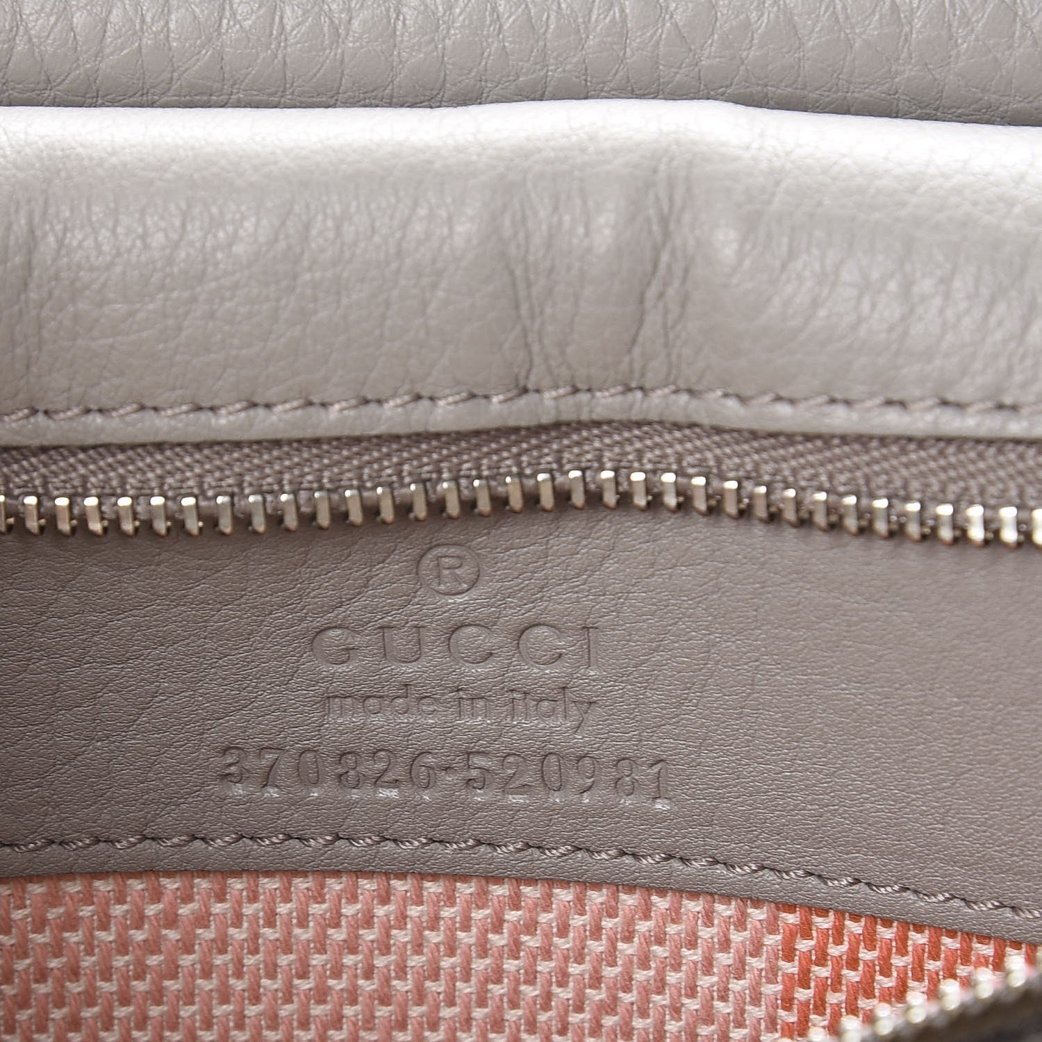 Gucci Cellarius Calfskin Medium Bamboo Daily Flap Shoulder Bag Storm Grey 6 of 6