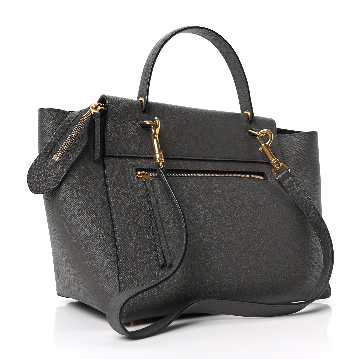 Grained Calfskin Mini Belt Bag Grey