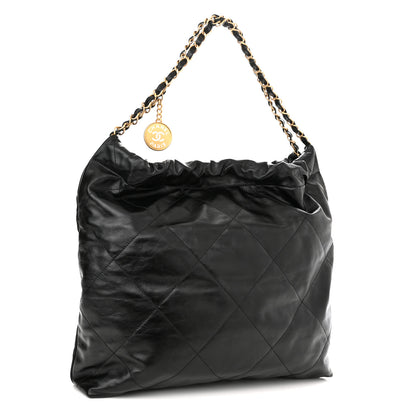 Chanel Shiny Calfskin Quilted Chanel 22 Black 4 of 11