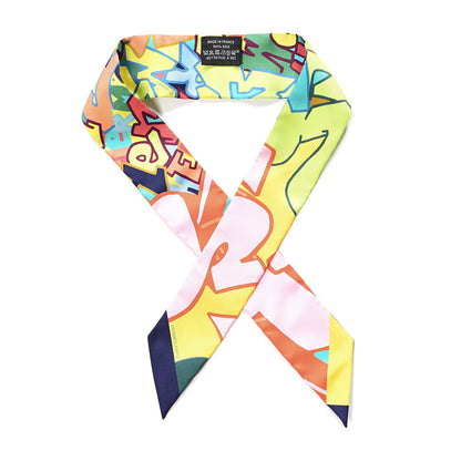 Hermes Silk Graff Graffiti Twilly Citron Malabar Caban 1 of 4
