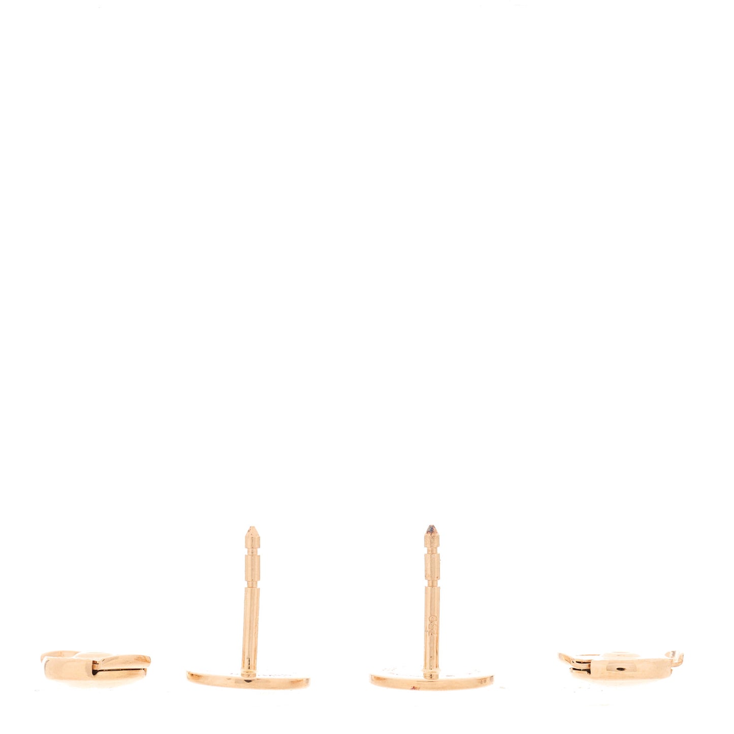 18K Rose Gold TPM Ex-Libris Stud Earrings