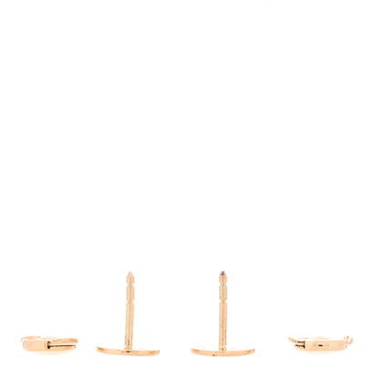 Hermes 18K Rose Gold TPM Ex-Libris Stud Earrings 3 of 5