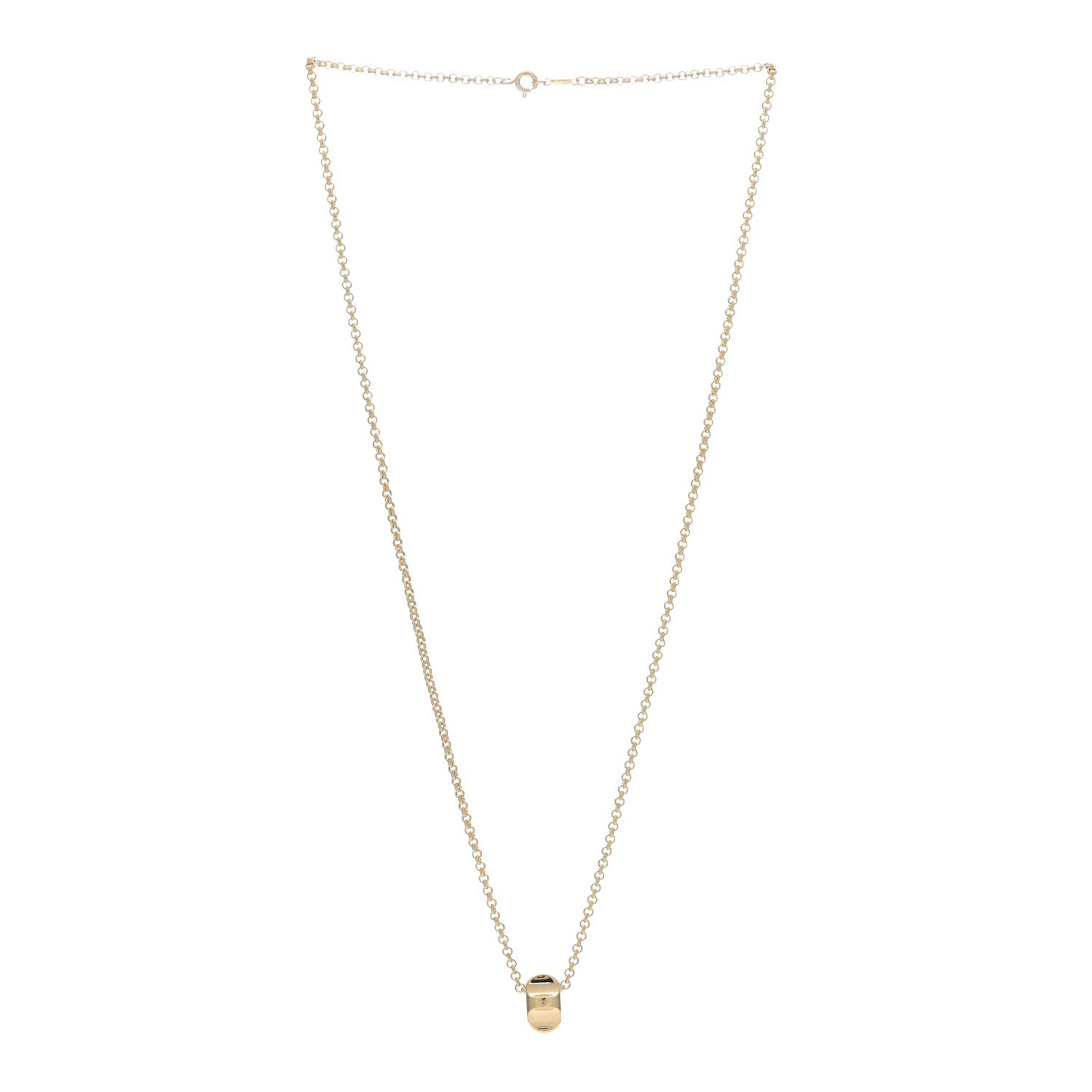 Tiffany 18K Yellow Gold Paloma Picasso Groove Pendant Necklace 2 of 5