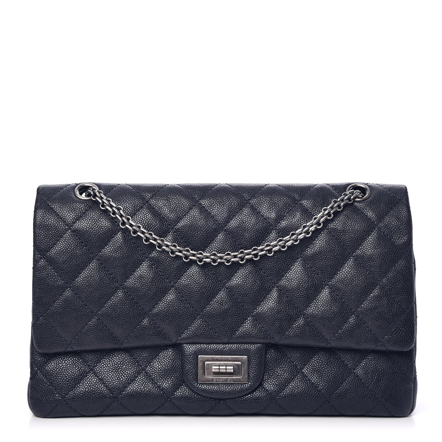 Chanel Caviar Quilted 2.55 Reissue 227 Flap Navy 1 of 8