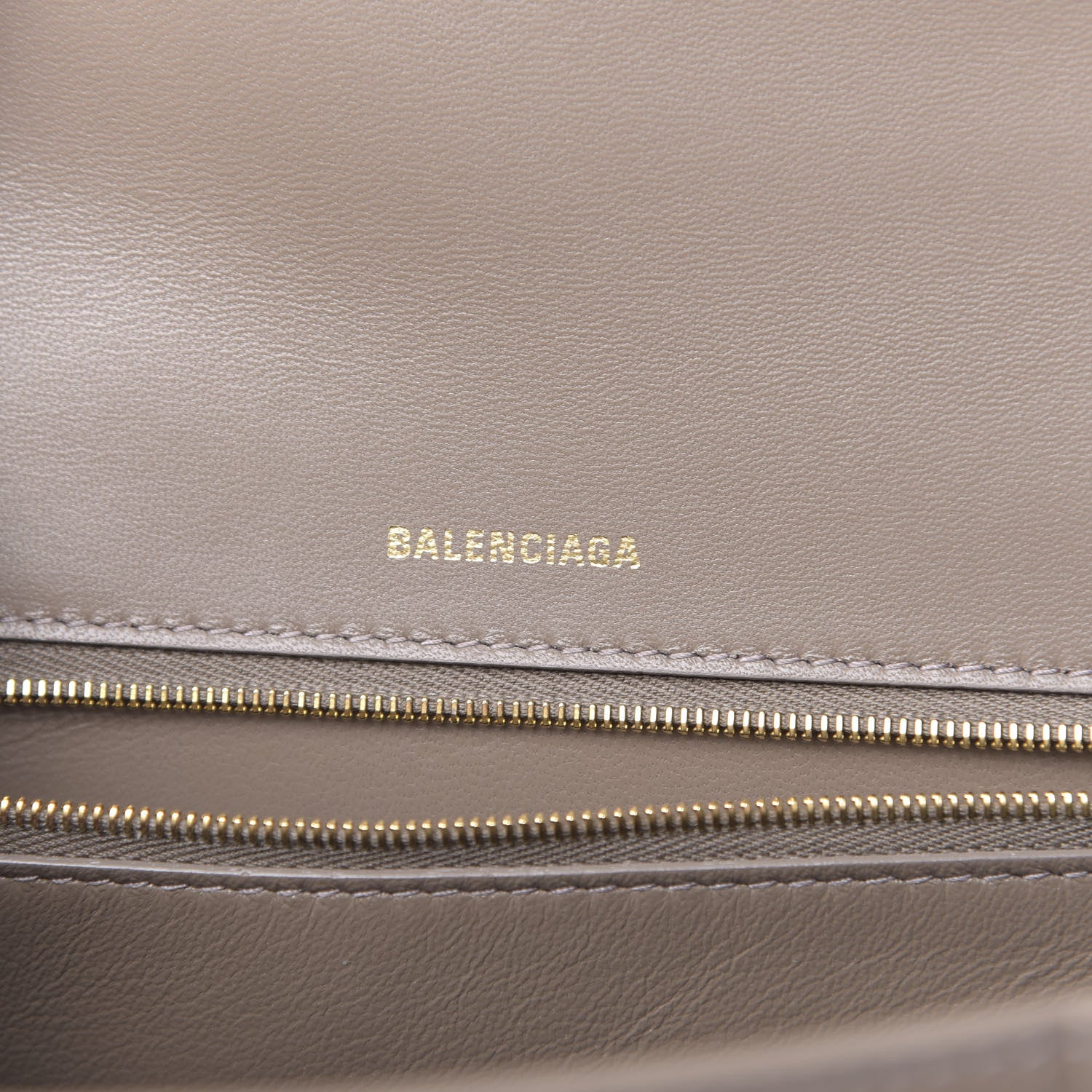 Balenciaga Grained Calfskin Medium Hourglass Top Handle Bag Mink Grey 6 of 11
