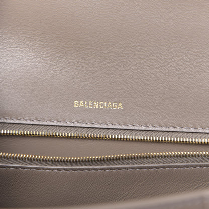 Balenciaga Grained Calfskin Medium Hourglass Top Handle Bag Mink Grey 6 of 11