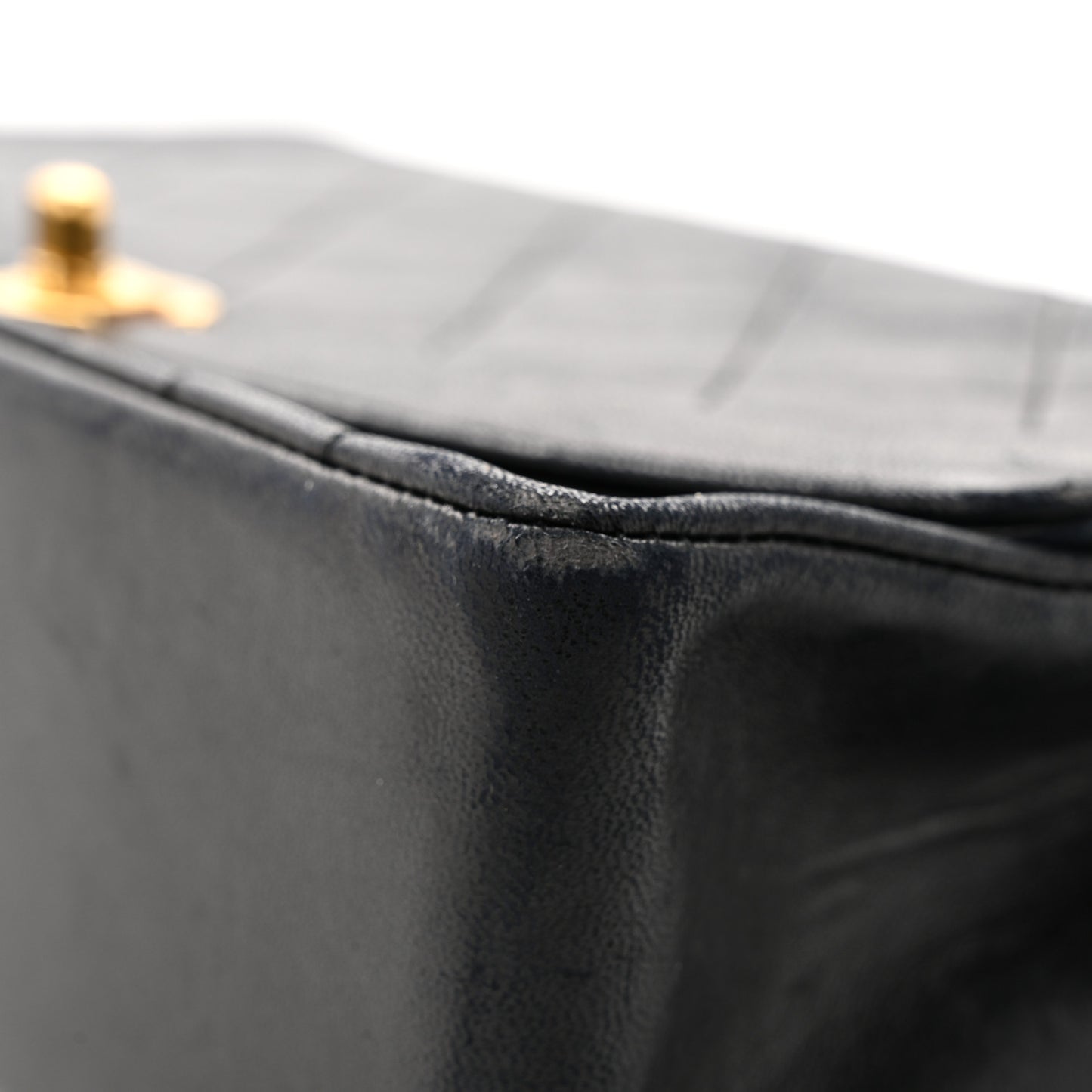 Lambskin Quilted Medium Single Flap Black