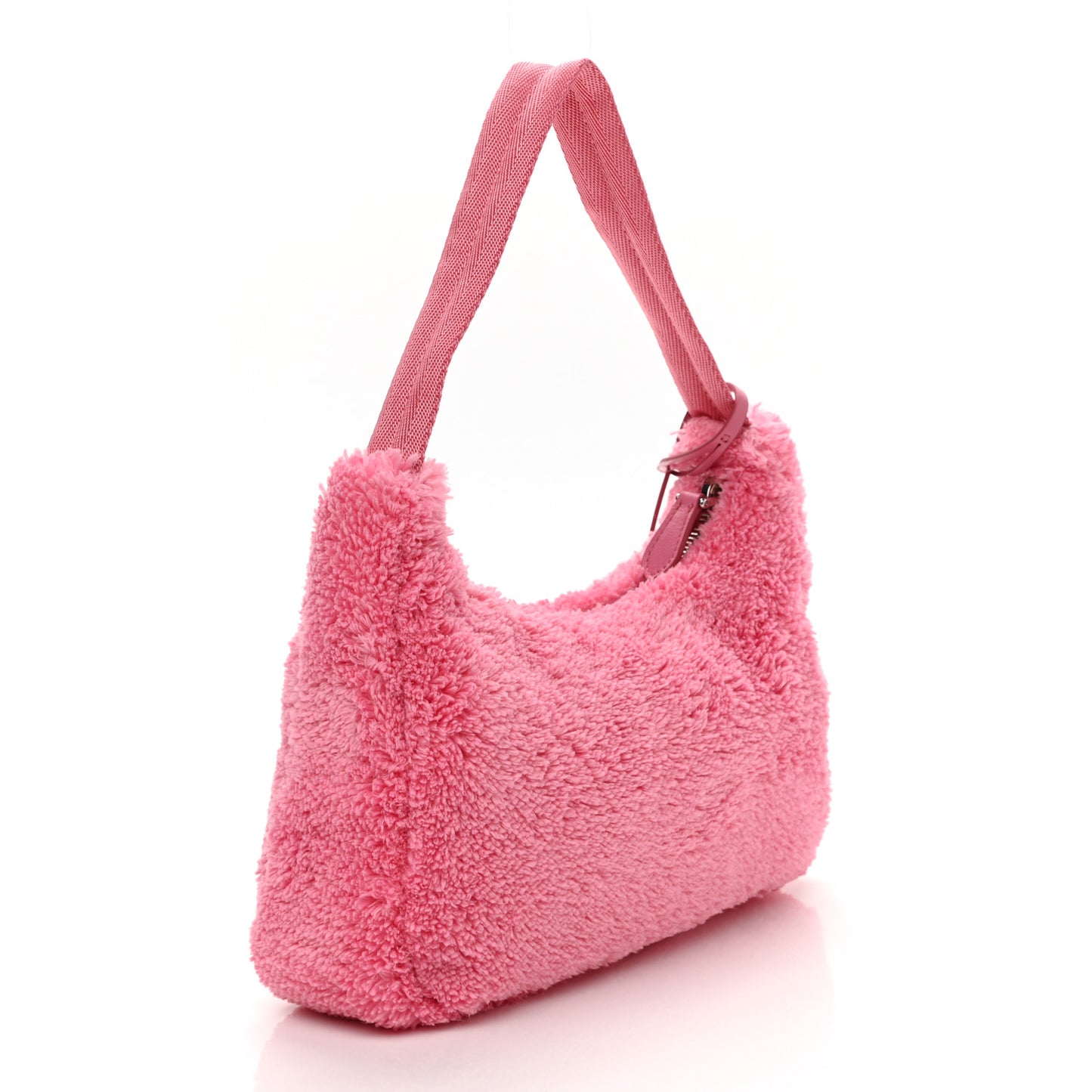 Terry Cloth Mini Re-Edition 2000 Bag Petalo Black