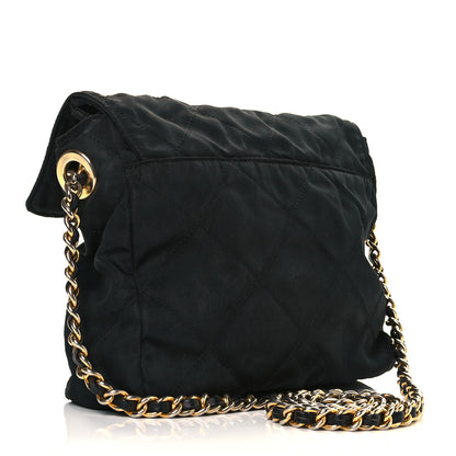 Prada Nylon Tessuto Impuntu Quilted Flap Shoulder Bag Black 3 of 8