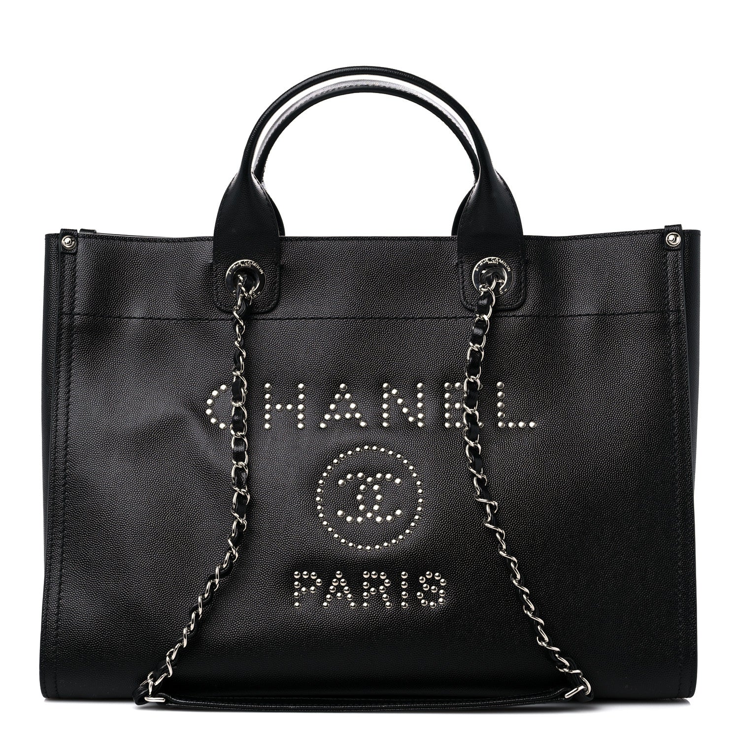 Chanel Caviar Medium Studded Deauville Tote Black 1 of 11
