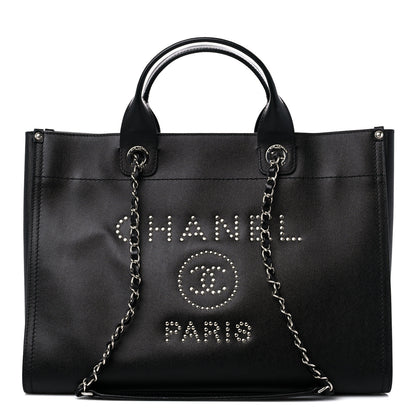 Chanel Caviar Medium Studded Deauville Tote Black 1 of 11