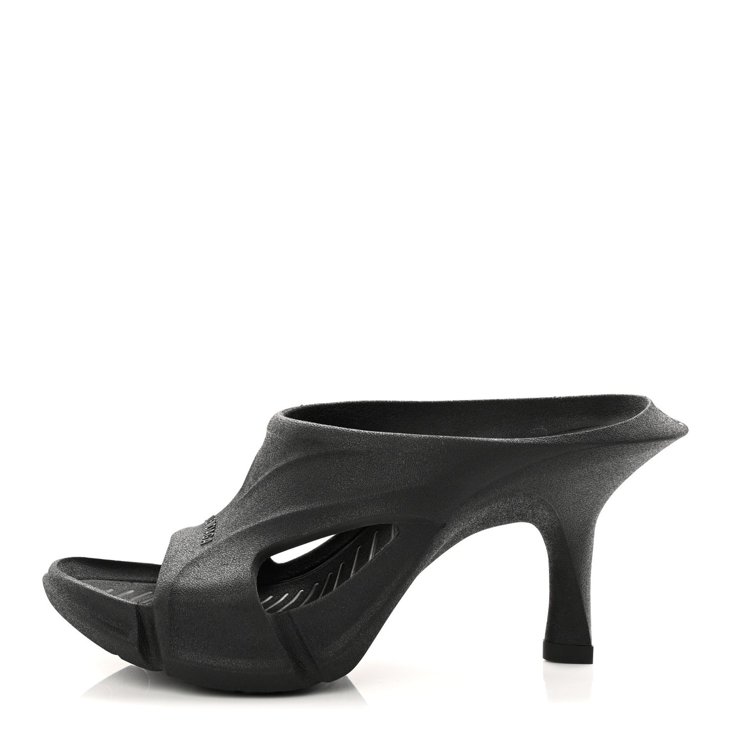 Rubber Womens Mold Slide Sandals 38 Black