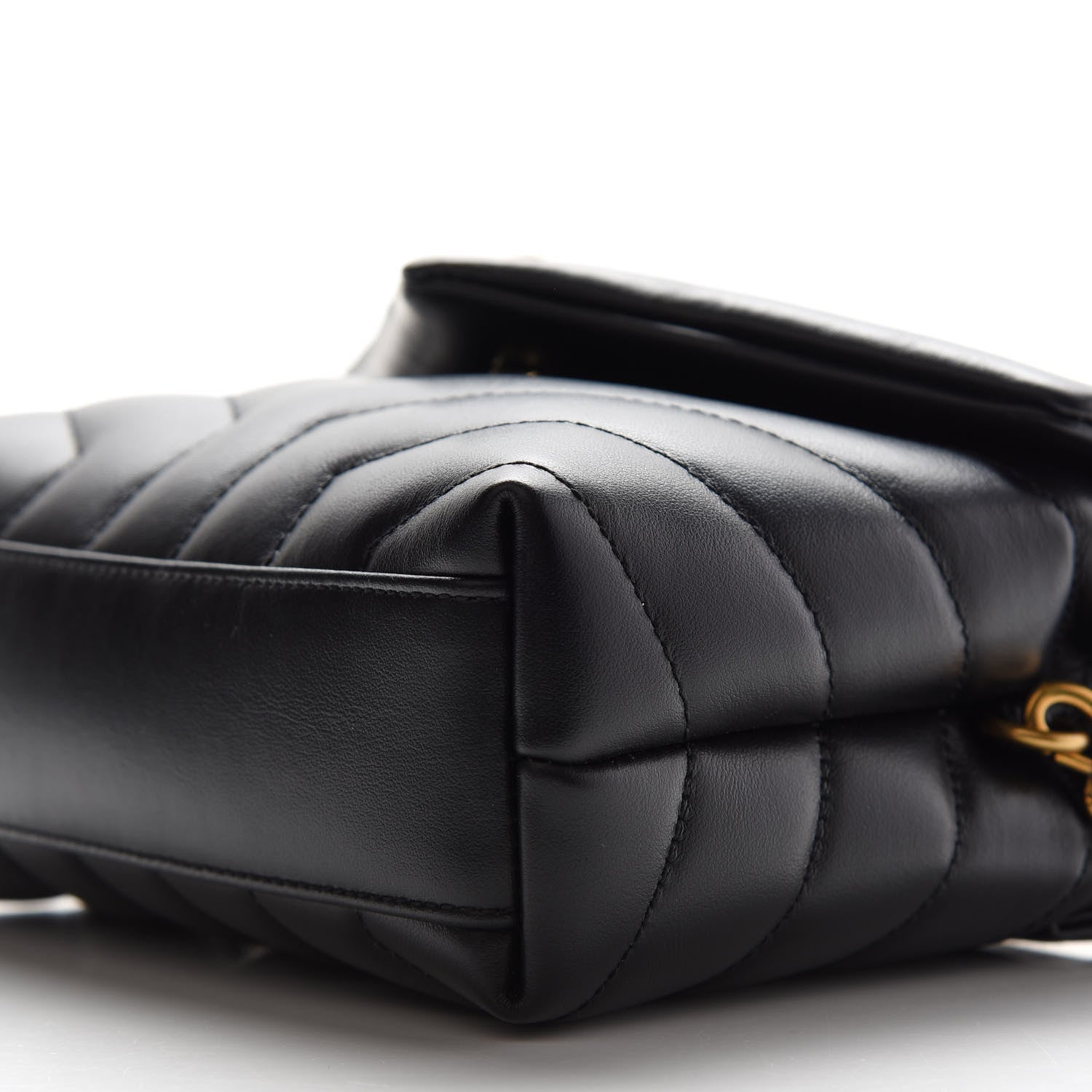 Saint Laurent Calfskin Y Quilted Monogram Toy Loulou Crossbody Bag Black 8 of 8